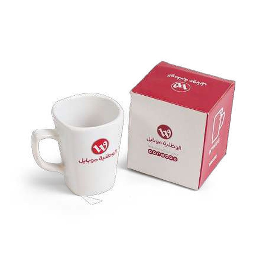 Mug carré avec emballage personnalisé