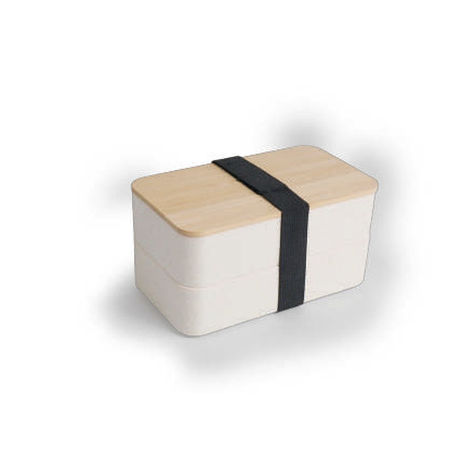 Lunch box double étage avec couverts
