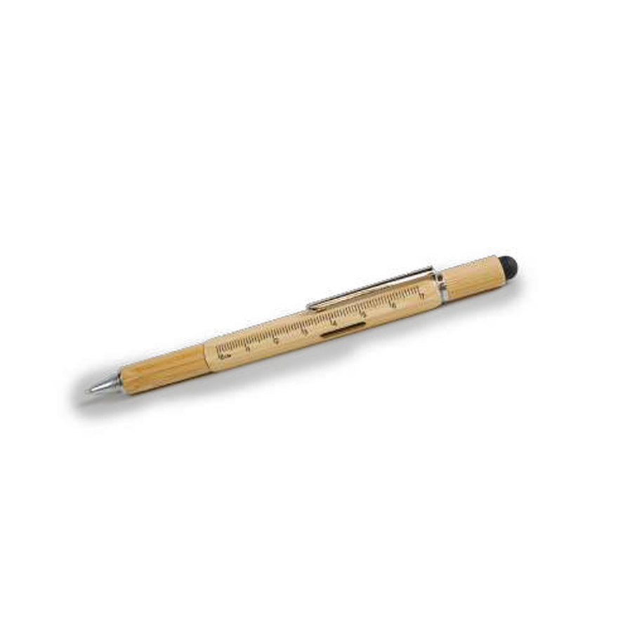 Stylo bambou avec règle et stylet