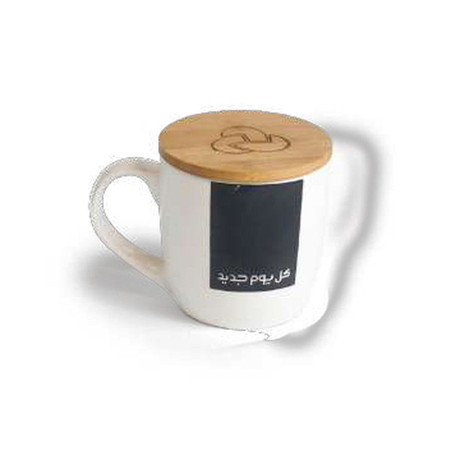 Mug céramique avec couvercle bambou